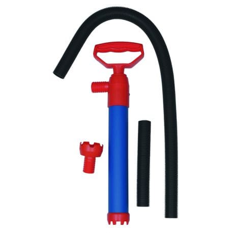 Hand pump to evacuate water from the bilge