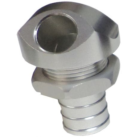 Sortie d'eau alu 45° (durite 3/8" 9.5mm)