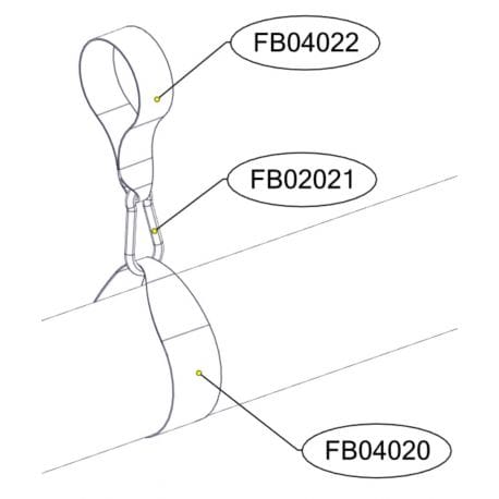 Sangle circulaire double swivel coté jetski