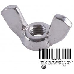 NUT-WING ANSI B18.17 TYPE A, 232661600 NUT-WING ANSI B18.17 TYPE A, 232661600