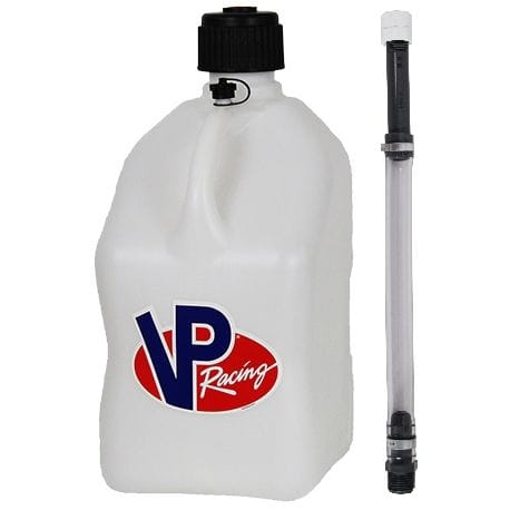 Bidon Carré Blanc VP racing 20L Bidon + tuyaux deluxe