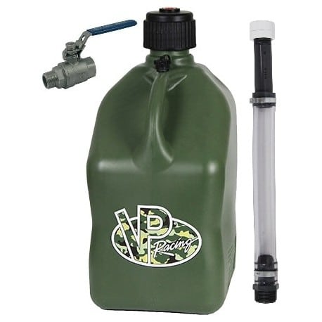 Camouflage Green Square Bottle VP racing 20L Can + pipes + valve
