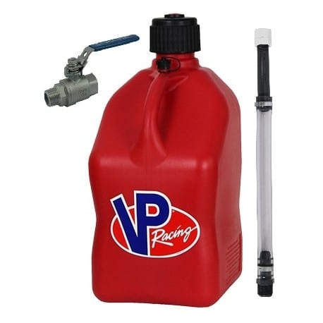 Red Square Bottle VP racing 20L Can + pipes + valve