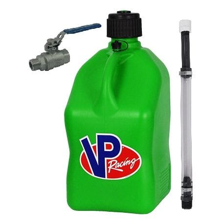 Green Square Bottle VP racing 20L Can + pipes + valve
