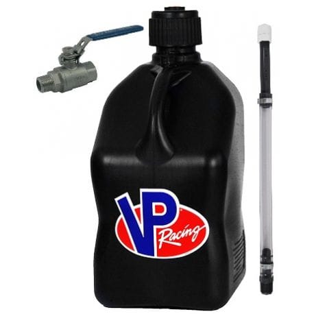 Black Square Bottle VP racing 20L Can + pipes + valve