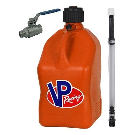 Orange Square Bottle VP racing 20L Can + pipes + valve