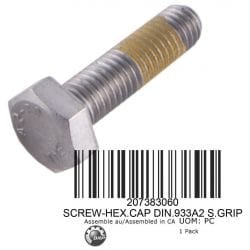 SCREW-HEX.CAP DIN.933A2 S.GRIP SCREW-HEX.CAP DIN.933A2 S.GRIP