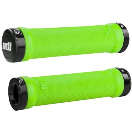 Poignées ODI Ruffian 135mm sans collerette Vert Fluo
