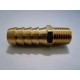 Straight brass insert for 3/8 '' '(9.5mm) water hose
