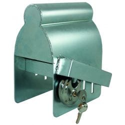 Galvanized steel anti-theft box for trailer coupling
