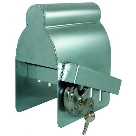 Galvanized steel anti-theft box for trailer coupling