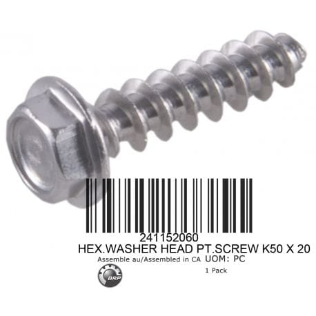 HEX.WASHER HEAD PT.SCREW K50 X 20