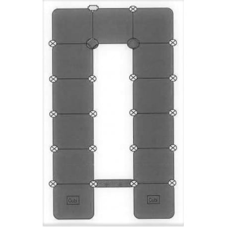 Floating Dock for 1 jet-ski Gray