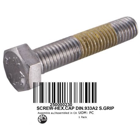 SCREW-HEX.CAP DIN.933A2 S.GRIP