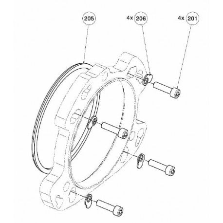 Adaptateur de turbine Yam, Kawa, Seadoo Kawasaki 15F