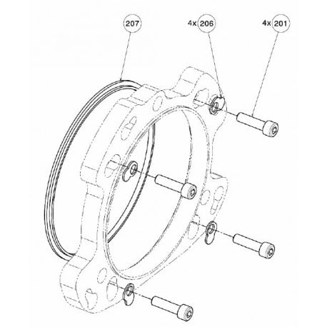 Yam, Kawa, Seadoo turbine adapter Kawasaki Ultra (except ultra 150)