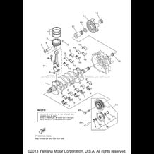 CRANKSHAFT & PISTON pour Yamaha 2011 WaveRunner FX CRUISER SHO - FX1800AK - 2011