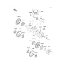 Crankshaft/Piston(s) pour Kawasaki 2001 Ultra 150