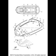 GUNWALE & MAT pour Yamaha 2011 WaveRunner FX CRUISER SHO - FX1800AK - 2011