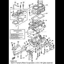 CYLINDER - CRANKCASE pour Yamaha 1993 WaveRunner WAVE RUNNER PRO VXR - WRB700R - 1993