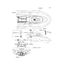 Labels(JH1200-A1/A2/A3) pour Kawasaki 2001 Ultra 150