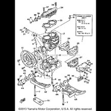 CRANKCASE - CYLINDER pour Yamaha 1989 WaveRunner WJ500F - 1989