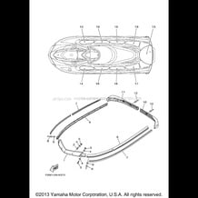 GUNWALE & MAT pour Yamaha 2011 WaveRunner VXR - VX1800AK - 2011