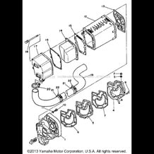 EXHAUST 1 pour Yamaha 1989 WaveRunner WaveJammer 500 (WJ500F) 1989
