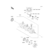 Crankshaft/Piston(s) pour Kawasaki 2002 1100 ZXi