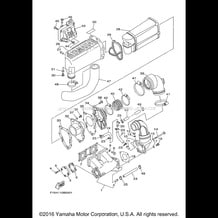 EXHAUST 1 pour Yamaha 2011 WaveRunner WAVERUNNER SUPER JET - SJ700BK - 2011