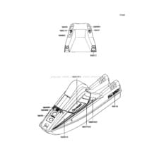 Labels(JS300-A1) pour Kawasaki 1987 300 SX