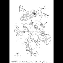 EXHAUST 3 pour Yamaha 2012 WaveRunner FX CRUISER HO - FB1800AL - 2012