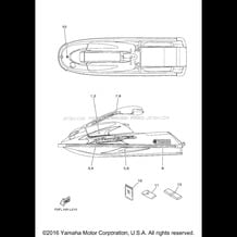 GRAPHICS pour Yamaha 2012 WaveRunner SUPER JET - SJ700BL - 2012