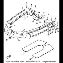 GUNWALE MAT pour Yamaha 1993 WaveRunner WAVERUNNER LX - WR650R - 1993