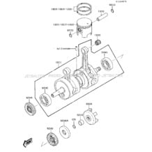 CRANKSHAFT/PISTON pour Kawasaki 1987 650 SX