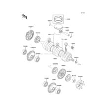 Crankshaft/Piston(s) pour Kawasaki 2002 1200 STX-R