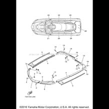 GUNWALE & MAT pour Yamaha 2012 WaveRunner WAVE RUNNER FX SHO - FA1800L - 2012