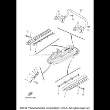 HULL & DECK 2 pour Yamaha 2012 WaveRunner WAVE RUNNER FX SHO - FA1800L - 2012