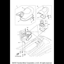 SEAT & UNDER LOCKER pour Yamaha 2012 WaveRunner WAVE RUNNER FX SHO - FA1800L - 2012