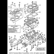 CYLINDER - CRANKCASE pour Yamaha 1993 WaveRunner WAVERUNNER VXR - WRB650RA - 1993