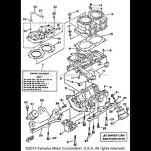 CYLINDER - CRANKCASE pour Yamaha 1993 WaveRunner WAVERUNNER VXR 650 (WRB650RA) 1993