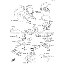 HULL FITTINGS pour Kawasaki 1987 650 SX