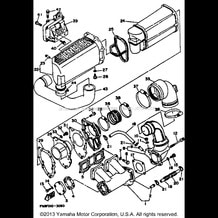 EXHAUST 1 pour Yamaha 1993 WaveRunner WAVERUNNER VXR - WRB650RA - 1993