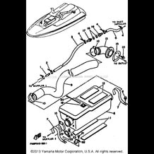EXHAUST 2 pour Yamaha 1993 WaveRunner WAVERUNNER VXR 650 (WRB650RA) 1993