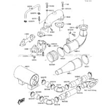 MUFFLER (KAW10001B787~KAW15906E787) pour Kawasaki 1987 650 SX