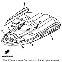GRAPHIC pour Yamaha 1993 WaveRunner WAVERUNNER VXR 650 (WRB650RA) 1993