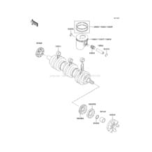 Crankshaft/Piston(s) pour Kawasaki 2002 Ultra 130