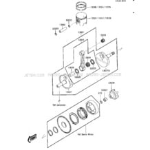 CRANKSHAFT/PISTON pour Kawasaki 1987 JS300