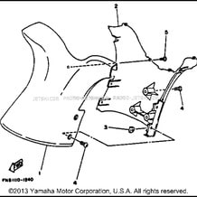 STEERING 2 pour Yamaha 1993 WaveRunner WAVERUNNER VXR 650 (WRB650RA) 1993