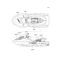 Decals(White)(JH1200-A4) pour Kawasaki 2002 Ultra 150